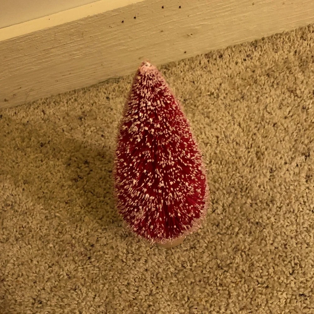 Target Red and White Holiday Bottle Brush Tree